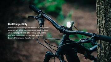 MJ-900SB - E-bike Light - 1500 Lumens - Comes With Battery Pack - Motor cable sold separately